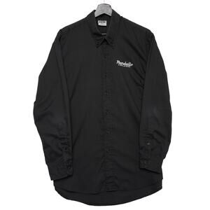 VTG Randall USA Amplifiers Button-Up Shirt Black L USM Corp Rock Promo Workwear